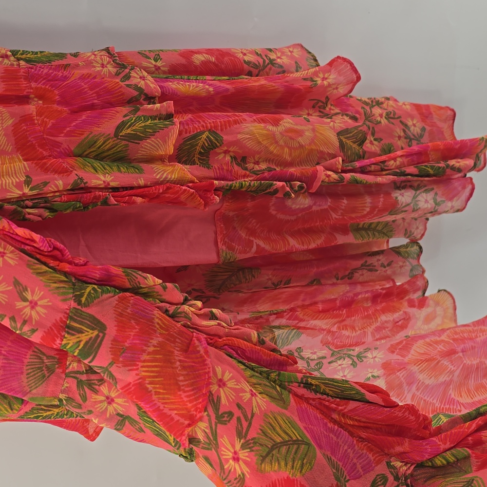 FARM Rio Vibrant Pink and Orange High Low Dress - Picture 6 of 10